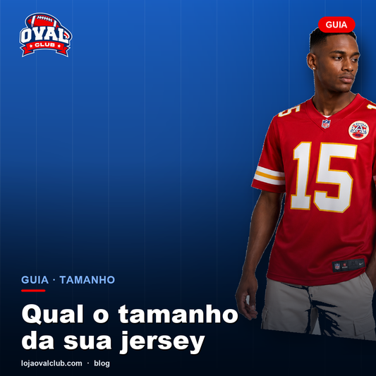 Tabela de medidas: tamanho da jersey