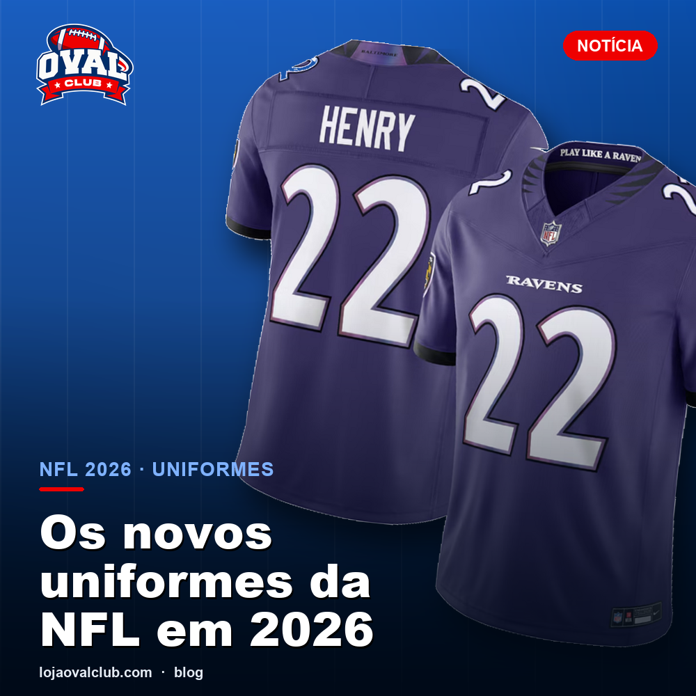 Os novos uniformes da NFL em 2026