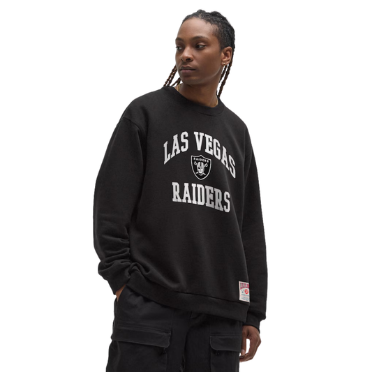 Blusa Moletom NFL Vegas Raiders Black Steady Gola Redonda