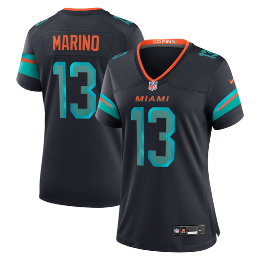 Camisa NFL Miami Dolphins Feminina Coleção Rivalries 2025 Pitch Blue
