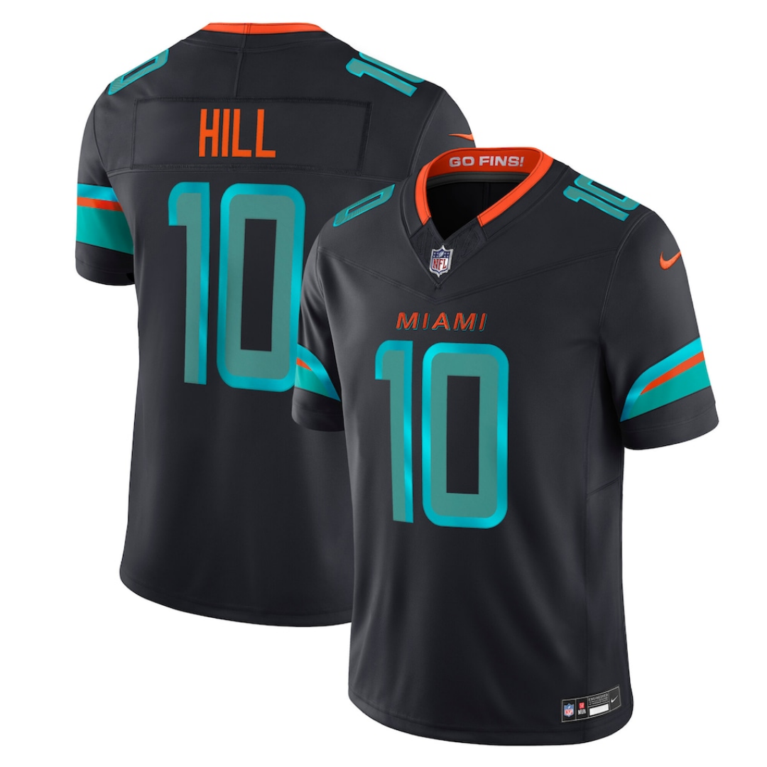 Camisa NFL Miami Dolphins Coleção Rivalries 2025 Limited Pitch Blue