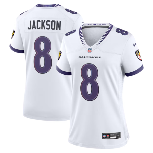 Camisa NFL Feminina Baltimore Ravens Vapor Limited White 2026