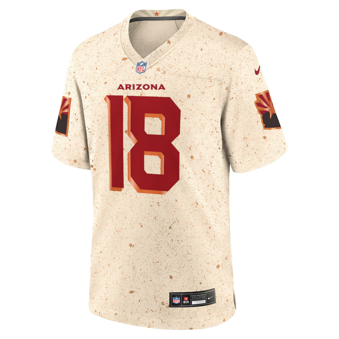 Camisa NFL Arizona Cardinals Coleção Rivalries 2025 Limited Beige