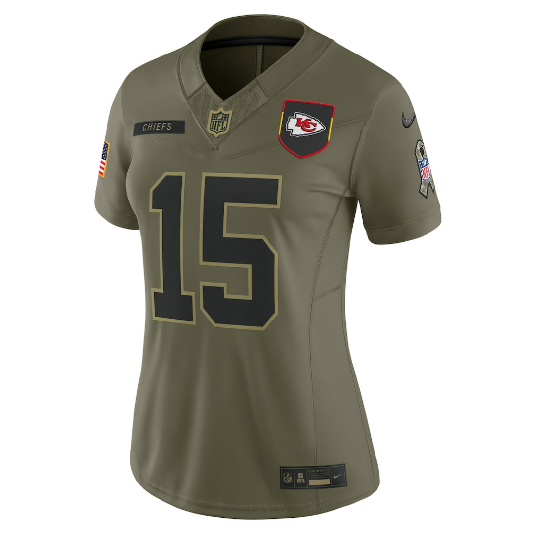 Camisa NFL Feminina Kansas City Chiefs Salute to Service Olive