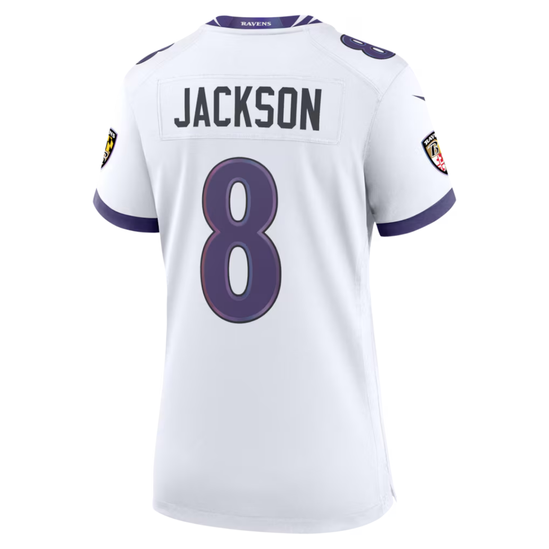 Camisa NFL Feminina Baltimore Ravens Vapor Limited White 2026