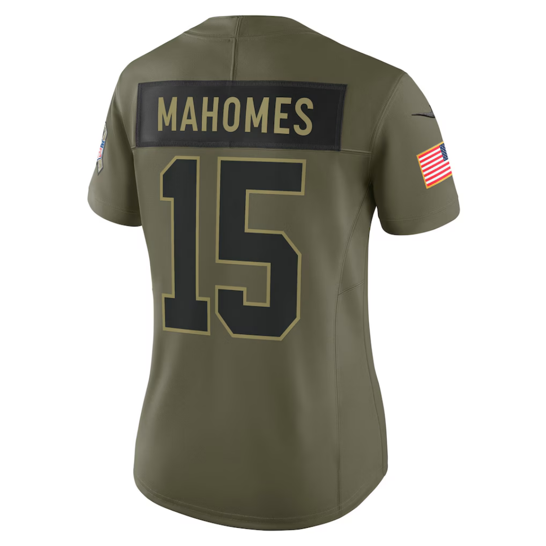 Camisa NFL Feminina Kansas City Chiefs Salute to Service Olive