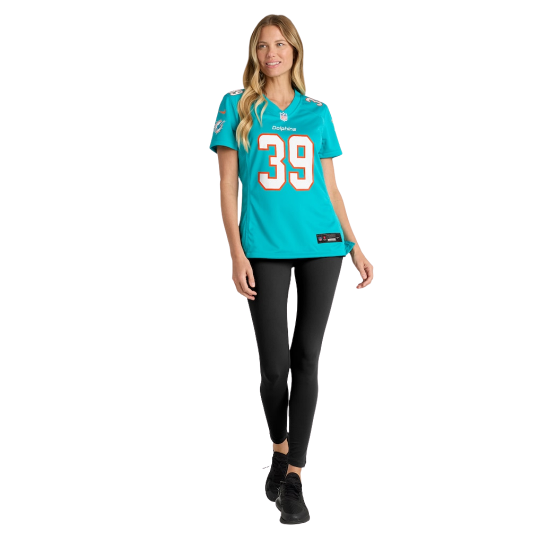 Camisa NFL Feminina Miami Dolphins Vapor Limited Aqua