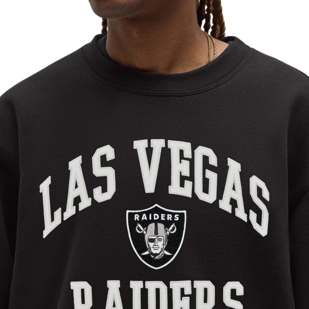 Blusa Moletom NFL Vegas Raiders Black Steady Gola Redonda