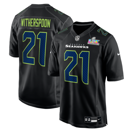 Camisa NFL Seattle Seahawks Vapor Limited Black Carbon Patch Super Bowl LX