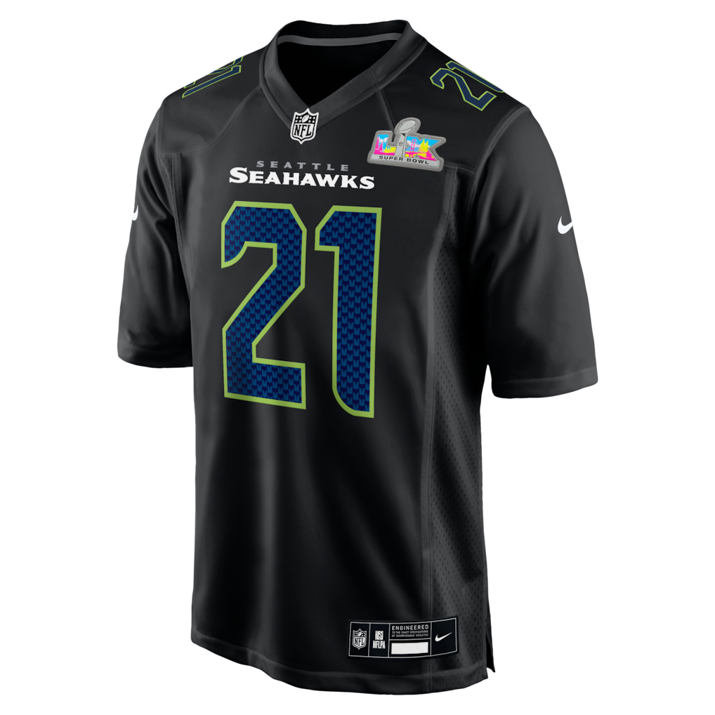 Camisa NFL Seattle Seahawks Vapor Limited Black Carbon Patch Super Bowl LX